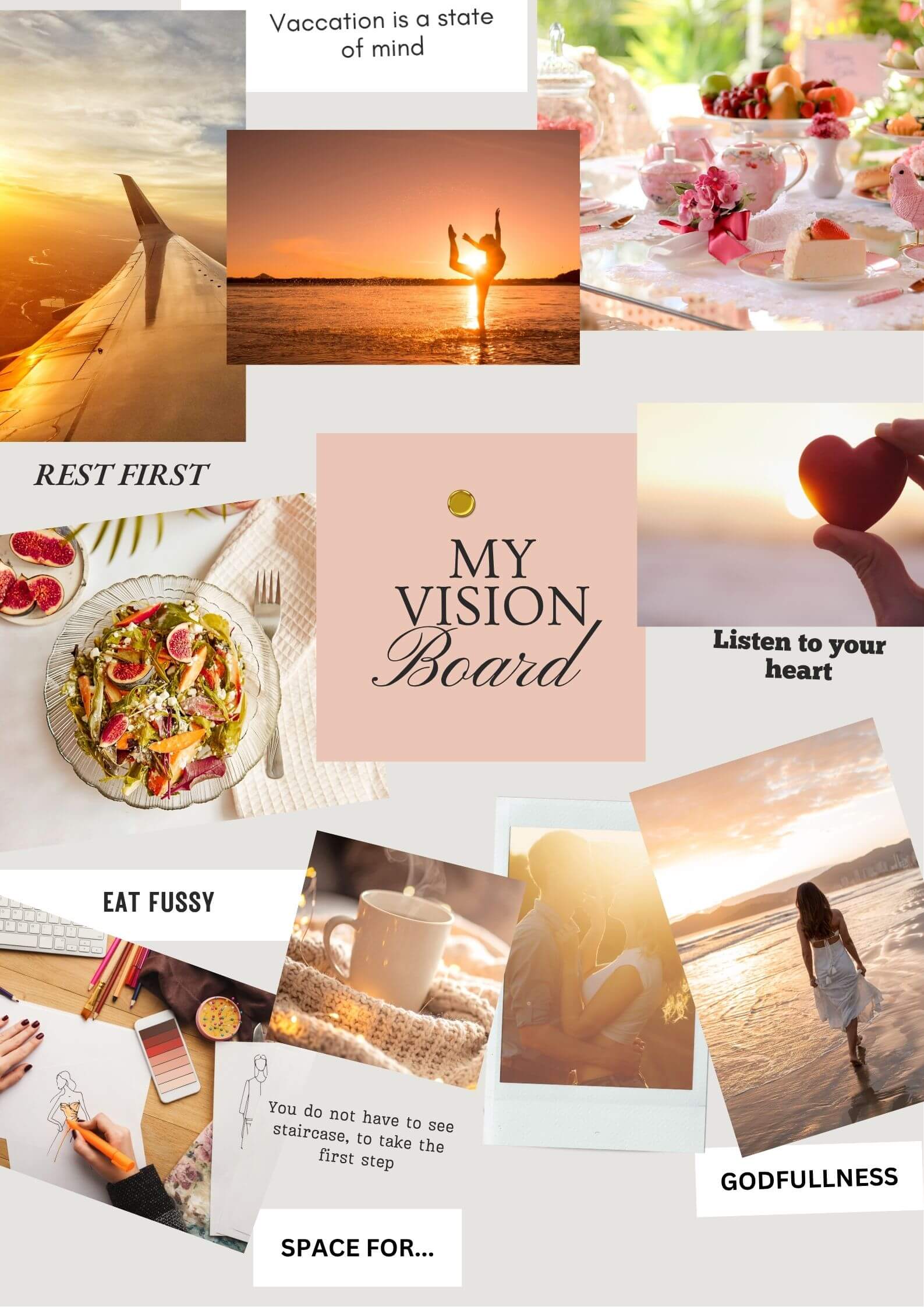 Zdjęcia, grafiki, podpisy i cytaty na tablicy marzeń